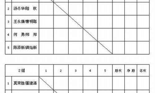 羽毛球赛制对照表图_羽毛球赛制对照表