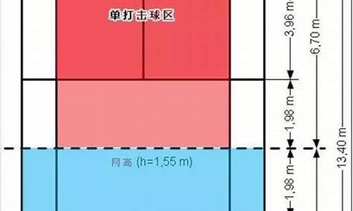 单打羽毛球场地尺寸_单打羽毛球场地尺寸示意图